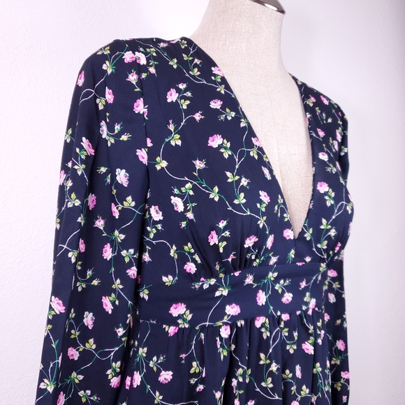 Juicy Couture Navy Blue Floral Dress - Picture 5 of 9